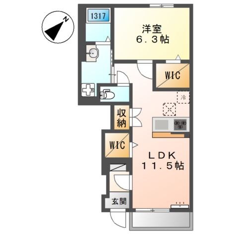 ラ・カシェットの物件間取画像