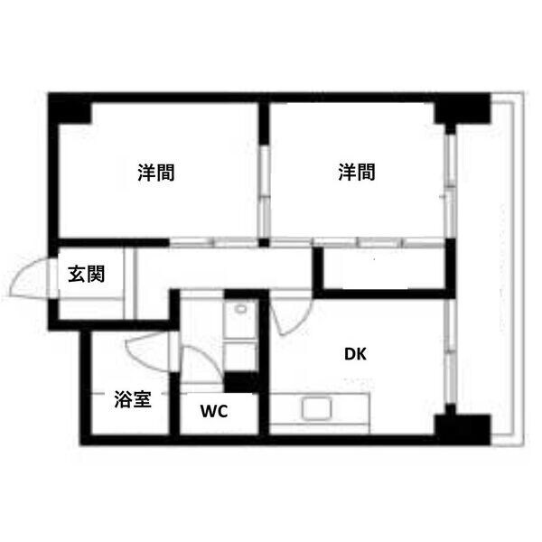 エスポワール杉山の物件間取画像
