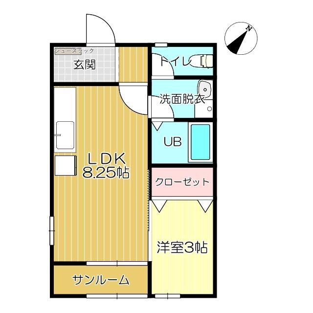 速星駅 徒歩15分 1階の物件間取画像