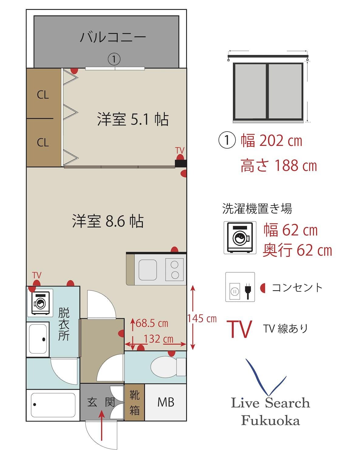 エンクレスト博多Belleの物件間取画像