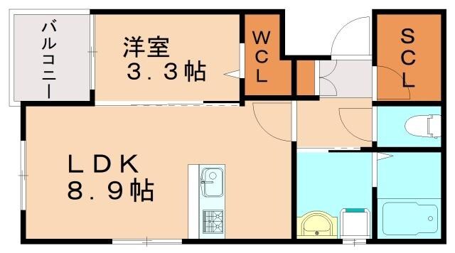 モアプラス井尻インディヴィの物件間取画像