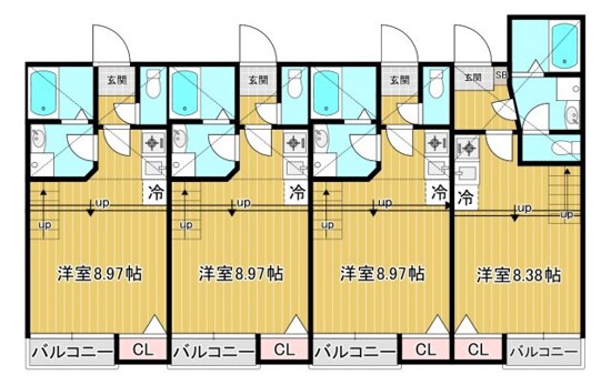 Calm筥松の物件間取画像