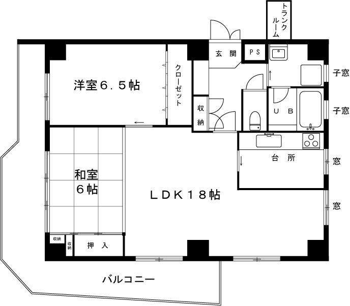 メゾン大濠の物件間取画像