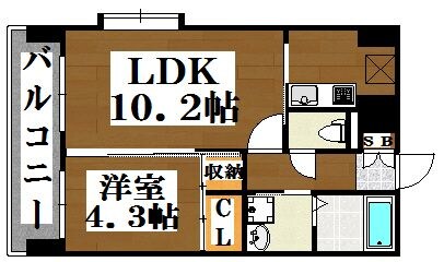 アセットヒルズパークサイト博多の物件間取画像