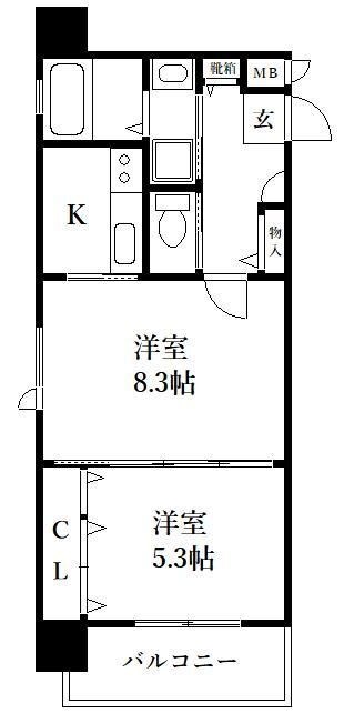 エンクレスト天神南3の物件間取画像