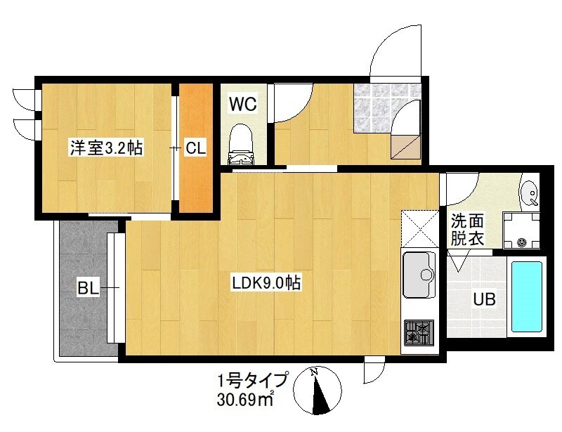 井尻駅 徒歩15分 2階の物件間取画像