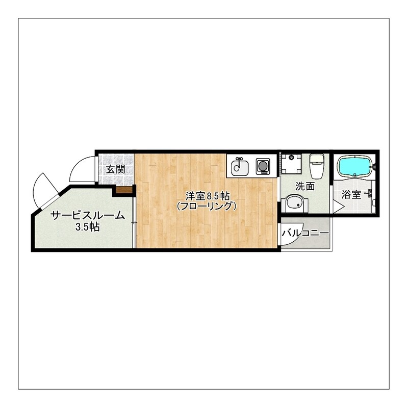 ガレット南福岡の物件間取画像