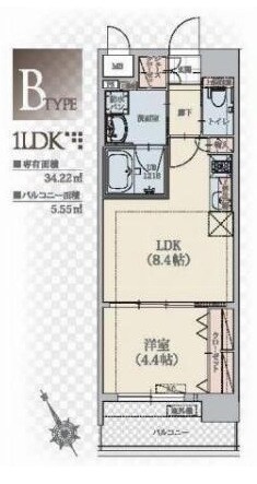 グランフォーレラグゼ箱崎の物件間取画像