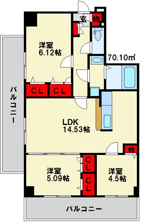 パシフィックビルの物件間取画像