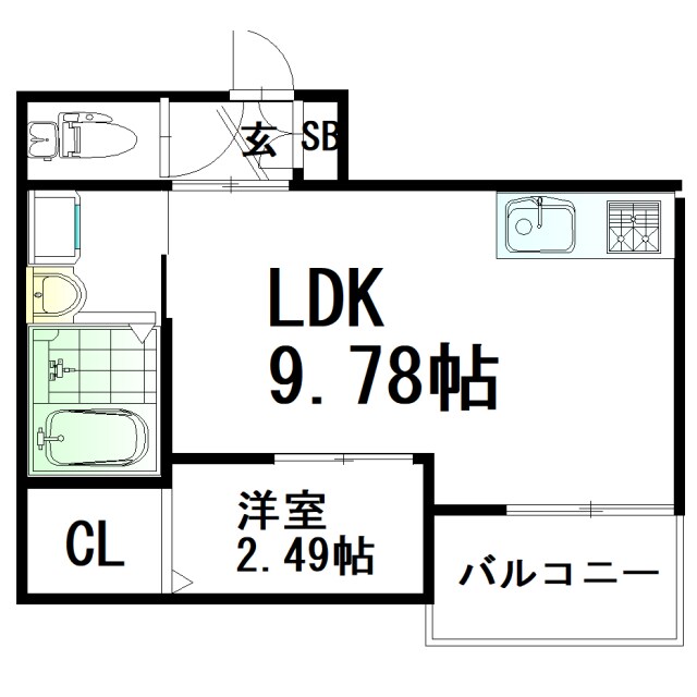 ヴェルトール箱崎東の物件間取画像