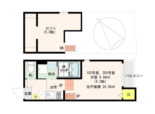 La Fonte滝井の物件間取画像