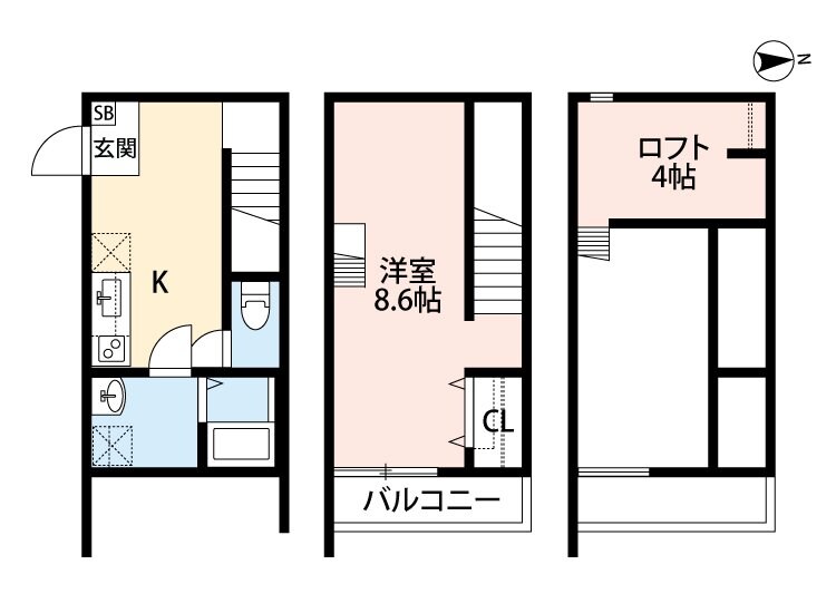 メゾンショコラEの物件間取画像