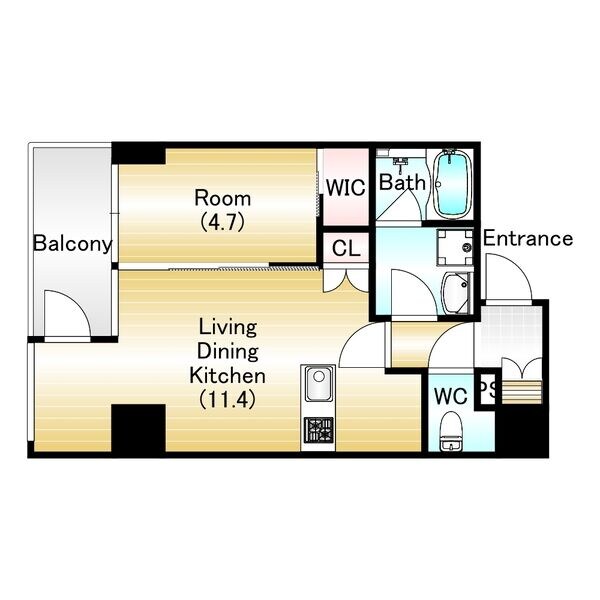 Fortunato 扇町の物件間取画像