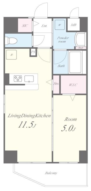 ﾙｱﾅ北梅田の物件間取画像