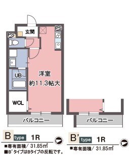 ボンジューネの物件間取画像