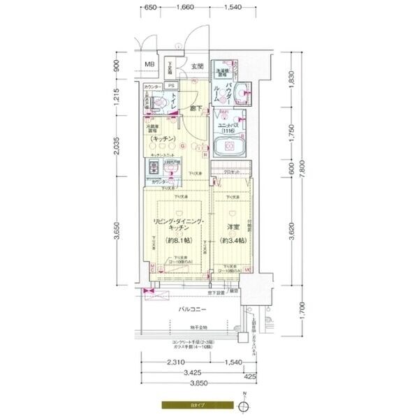 プレサンス新大阪ジェイズの物件間取画像