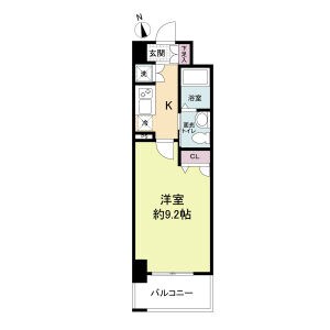 ルクレ京橋の物件間取画像