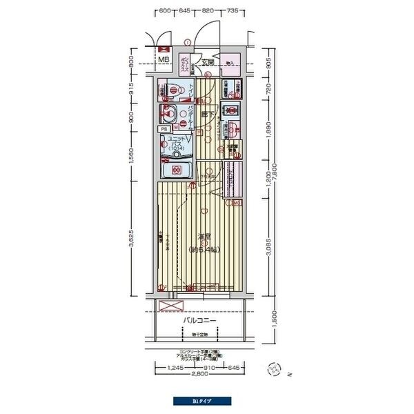 プレサンス塚本ミッドマークの物件間取画像