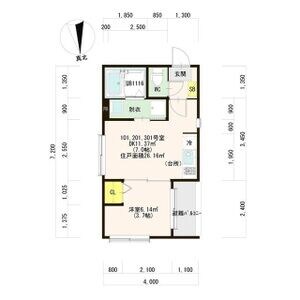 ハーモニーテラス中宮Ⅱの物件間取画像
