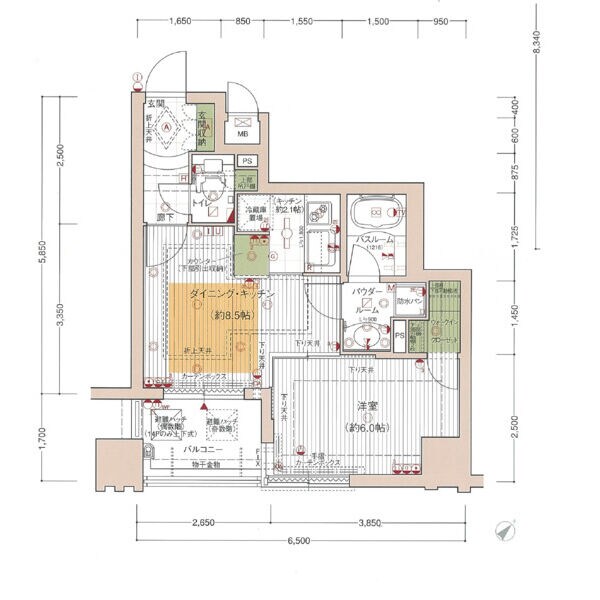 エステムプラザ梅田・中崎町IIの物件間取画像