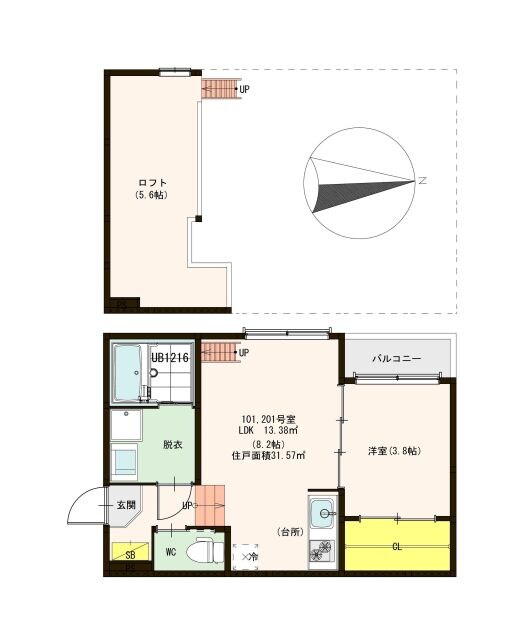 リブフラット元町の物件間取画像