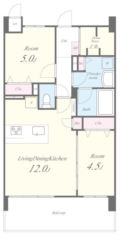 グランヴィラッセ北梅田の物件間取画像
