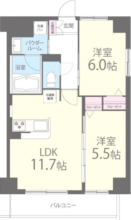 アベニール鷺洲の物件間取画像