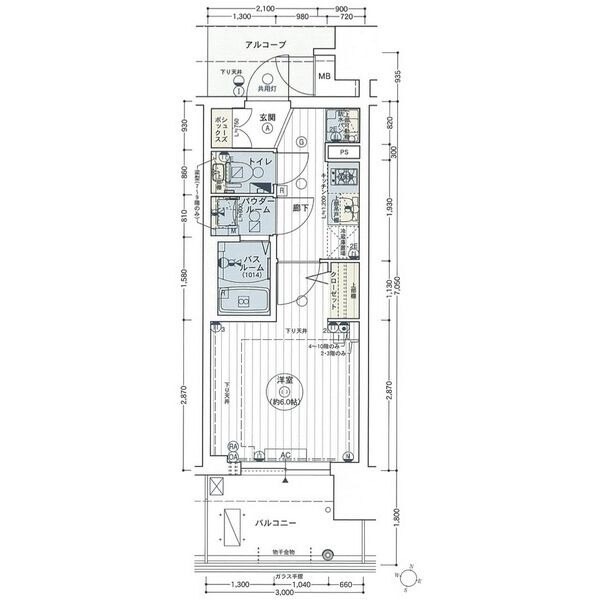 エステムプラザ福島ジェネルの物件間取画像
