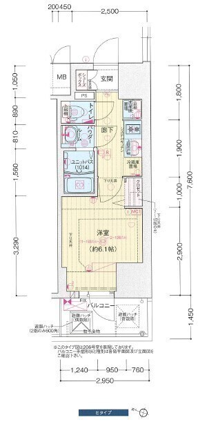 プレサンス塚本駅前の物件間取画像