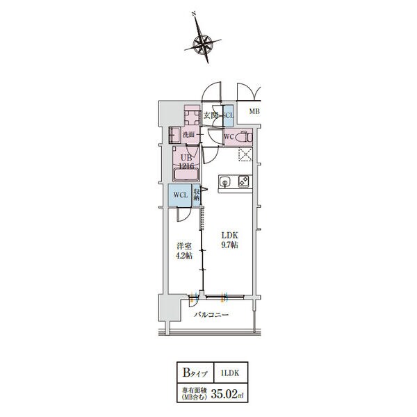 スプランディッドライズ新大阪ノースの物件間取画像