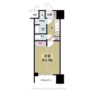 グランカーサ梅田北の物件間取画像