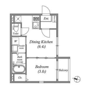 アンジュレジデンス石橋の物件間取画像