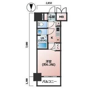 プレサンス扇町駅前の物件間取画像