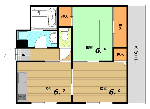 近藤マンションの物件間取画像