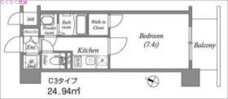 西九条駅 徒歩10分 3階の物件間取画像