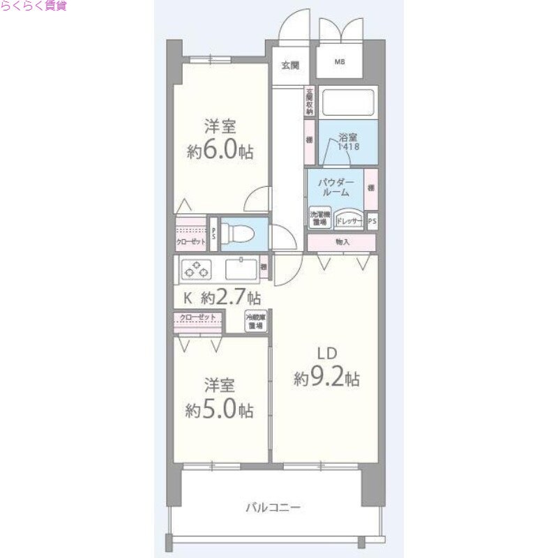 京橋駅 徒歩7分 6階の物件間取画像