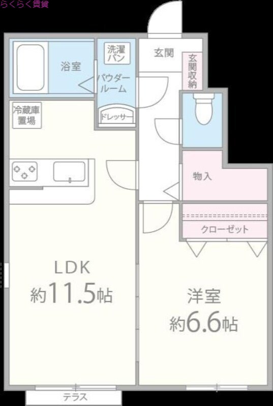 石切駅 徒歩15分 1階の物件間取画像