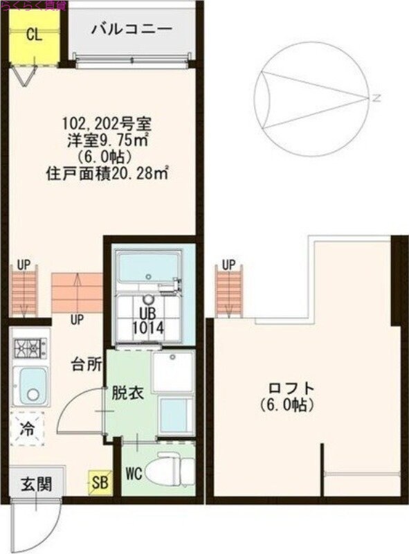 北巽駅 徒歩5分 1階の物件間取画像