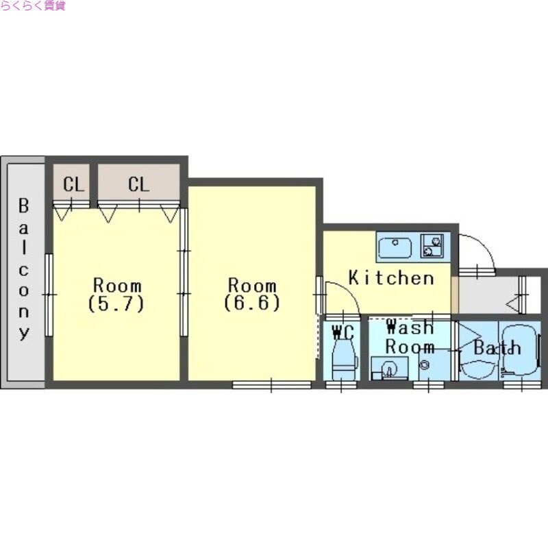 セレニティ東正雀アルファの物件間取画像