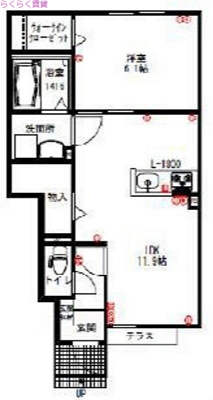 小路駅 徒歩5分 1階の物件間取画像