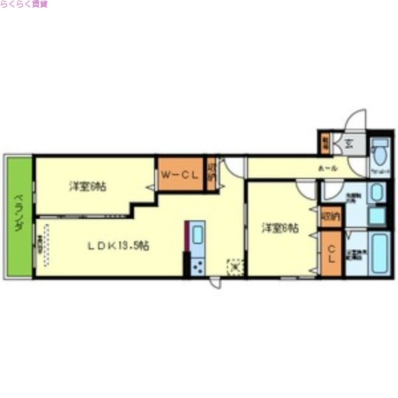 香里園駅 徒歩10分 2階の物件間取画像