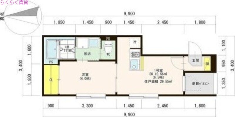 小路駅 徒歩5分 2階の物件間取画像