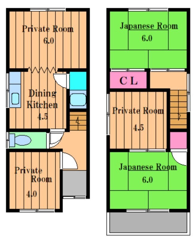 野作町貸家の物件間取画像