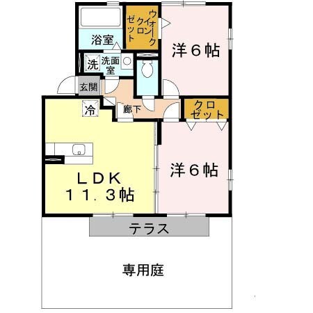 サンフィールド I棟の物件間取画像