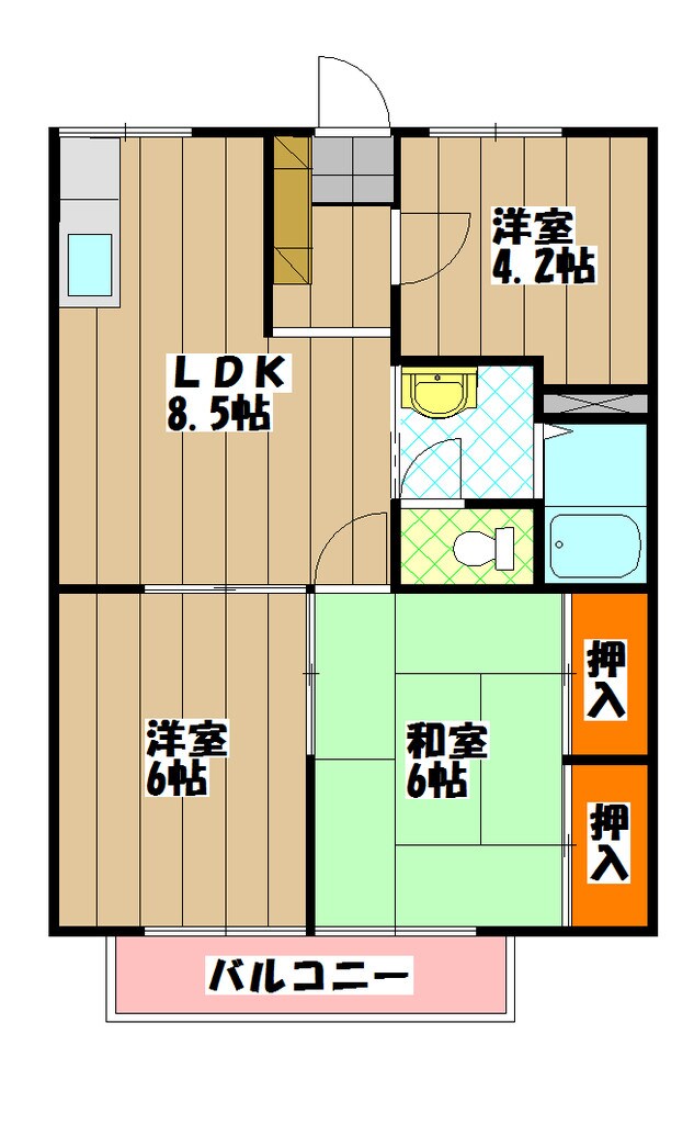 エステートピア桐の物件間取画像