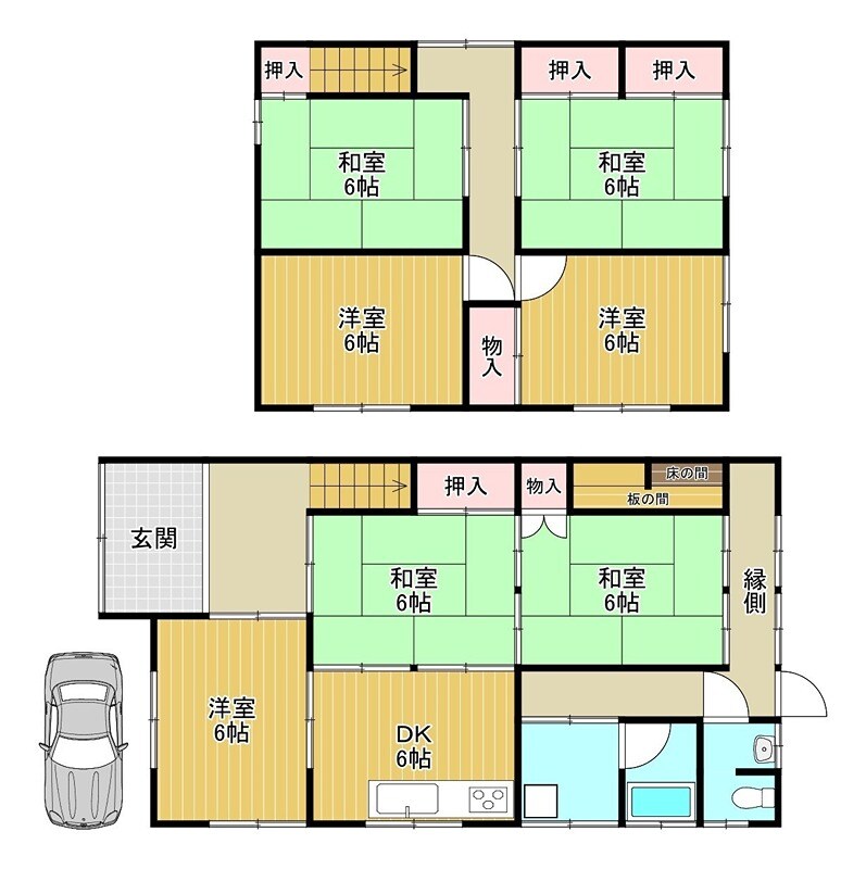 三日市戸建の物件間取画像