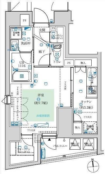 フェルクルール秋葉原の物件間取画像