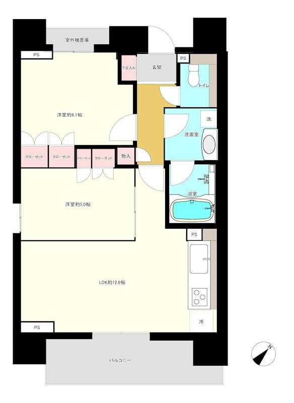 ファミールグラン銀座４丁目オーセンティアの物件間取画像