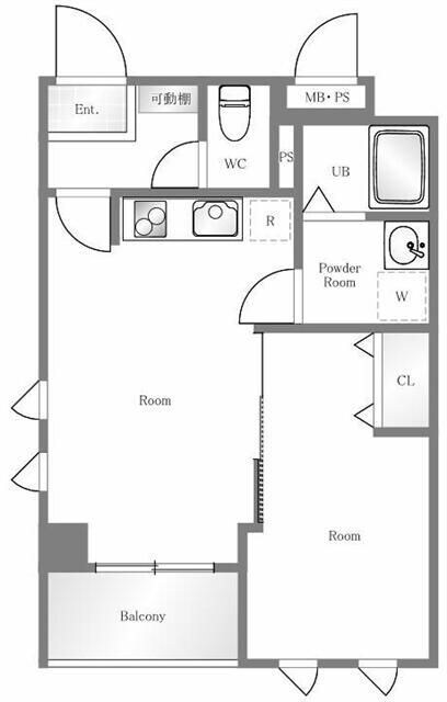 パルロイヤルアレフ赤坂の物件間取画像