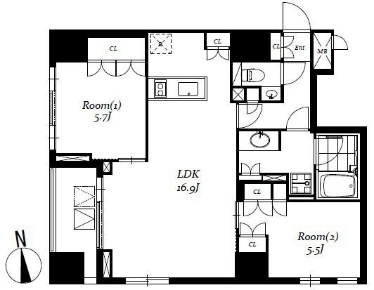 レジディア日本橋馬喰町Ⅲの物件間取画像